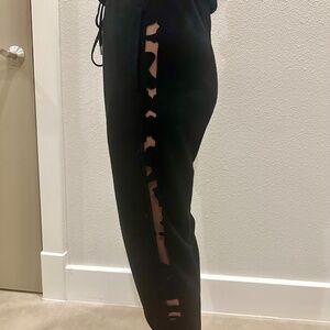 Diesel XXS Black Jumpsuit with Sheer Lace Camo Panels on Top, Back and Sides